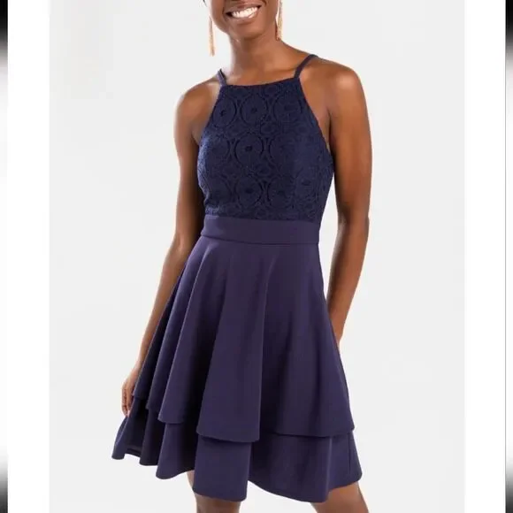 BRAND NEW DIANE LACE SLIT CUTOUT MINI DRESS - Picture 4 of 14